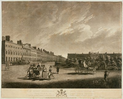 Veduta del lato nord di Grosvenor Square, 1789 da English School